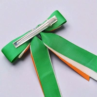 Tiranga hair Bow Clip For Girls & Women  - White