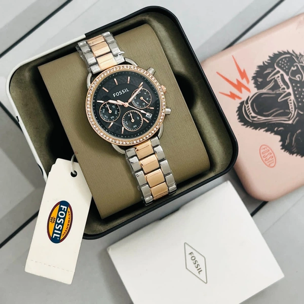 FOSSIL Silver Gold Black - Silver Gold Black