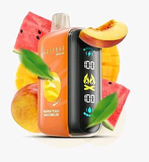 ELFBAR RAYA D3 25000 PUFFS INSTOCK|Mango peach watermelon