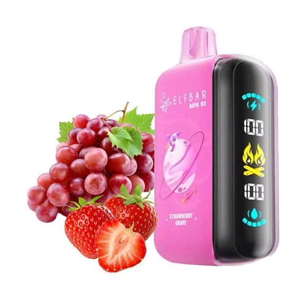 ELFBAR RAYA D3 25000 PUFFS|Strawberry grape