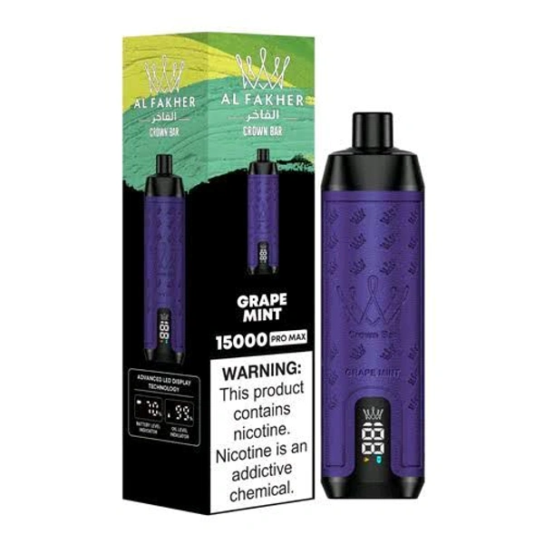 AL FAKHER Crown bar 15000 Puffs |Grape Mint 