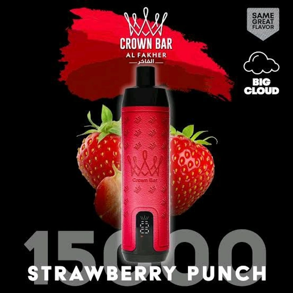 *AL FAKHER Crown bar 15000 Puffs | STRAWBERRY PUNCH