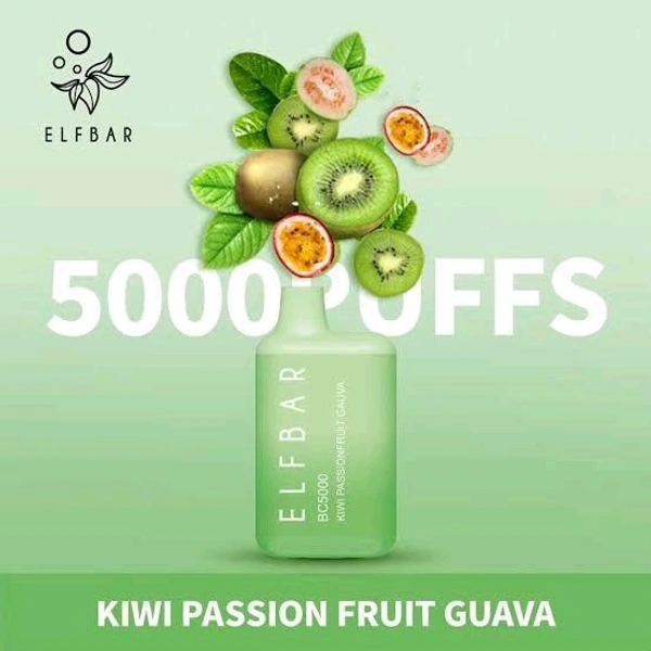 ELF BAR 5000 DISPOSABLE BARS|KIWI PASSION FRUIT GUAVA 
