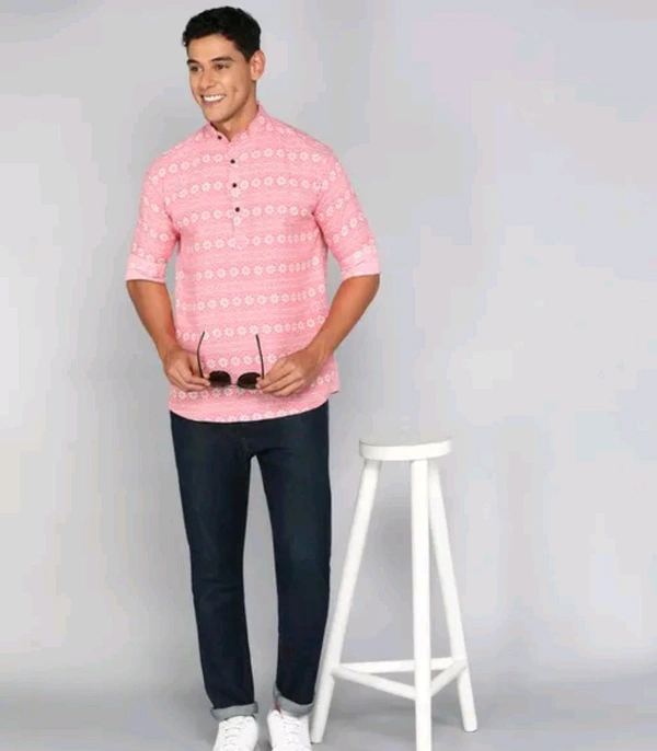 MENS SHORT CASUAL KURTA SHIRT - XXL