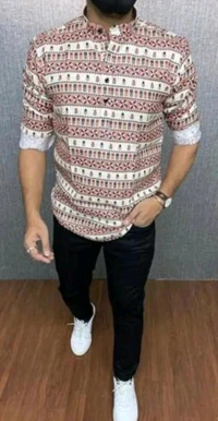 MENS SHORT CASUAL KURTA SHIRT - S