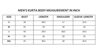 MENS SHORT CASUAL KURTA SHIRT - M