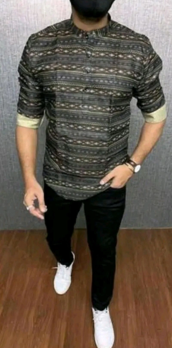 MENS SHORT CASUAL KURTA SHIRT - XXL