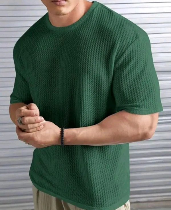 Men Cotton Blend Blend Regular Tshirts - XL