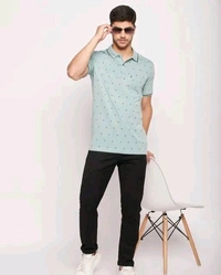 UNIBERRY Men's Cotton Half Sleeves Printed Polo Neck T-shirtName: UNIBERRY Men's Cotton Half Sleeves Printed Polo Neck T-shirtFabric: Cotton BlendSleeve Length: Short SleevesPattern: PrintedNet Quantity (N): 1Sizes:M (Chest Size: 40 in, Length Size: 27 in) L (Chest Size: 42 in, Length Size: 28 in) XL (Chest Size: 44 in, Length Size: 29 in) XXL (Chest Size: 46 in, Length Size: 30 in - M