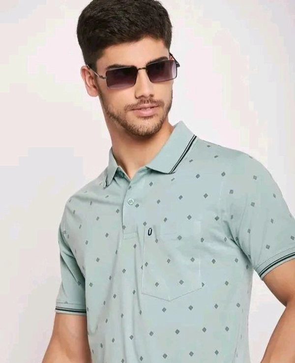 UNIBERRY Men's Cotton Half Sleeves Printed Polo Neck T-shirtName: UNIBERRY Men's Cotton Half Sleeves Printed Polo Neck T-shirtFabric: Cotton BlendSleeve Length: Short SleevesPattern: PrintedNet Quantity (N): 1Sizes:M (Chest Size: 40 in, Length Size: 27 in) L (Chest Size: 42 in, Length Size: 28 in) XL (Chest Size: 44 in, Length Size: 29 in) XXL (Chest Size: 46 in, Length Size: 30 in - XXXL