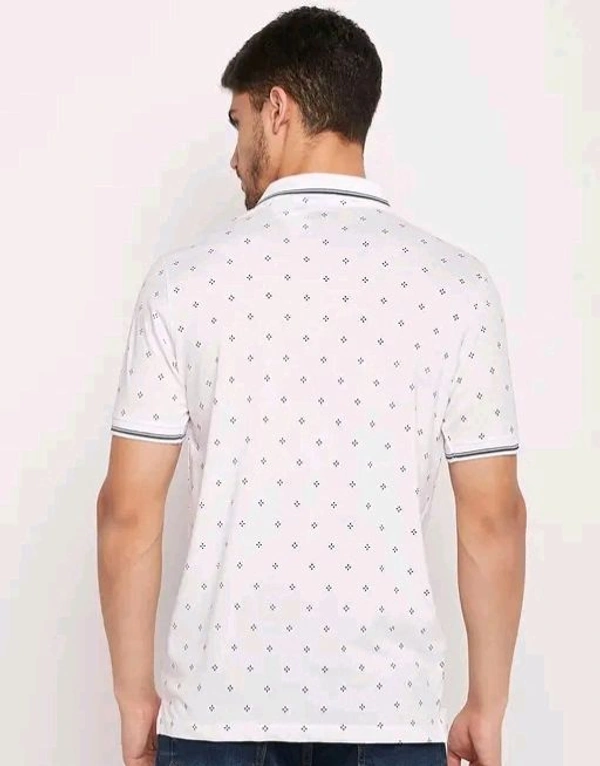 UNIBERRY Men's Cotton Half Sleeves Printed Polo Neck T-shirtName: UNIBERRY Men's Cotton Half Sleeves Printed Polo Neck T-shirtFabric: Cotton BlendSleeve Length: Short SleevesPattern: PrintedNet Quantity (N): 1Sizes:M (Chest Size: 40 in, Length Size: 27 in) L (Chest Size: 42 in, Length Size: 28 in) XL (Chest Size: 44 in, Length Size: 29 in) XXL (Chest Size: 46 in, Length Size: 30 in - XL