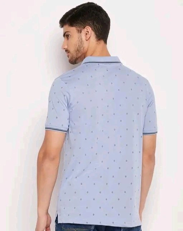 UNIBERRY Men's Cotton Half Sleeves Printed Polo Neck T-shirtName: UNIBERRY Men's Cotton Half Sleeves Printed Polo Neck T-shirtFabric: Cotton BlendSleeve Length: Short SleevesPattern: PrintedNet Quantity (N): 1Sizes:M (Chest Size: 40 in, Length Size: 27 in) L (Chest Size: 42 in, Length Size: 28 in) XL (Chest Size: 44 in, Length Size: 29 in) XXL (Chest Size: 46 in, Length Size: 30 in - XXL