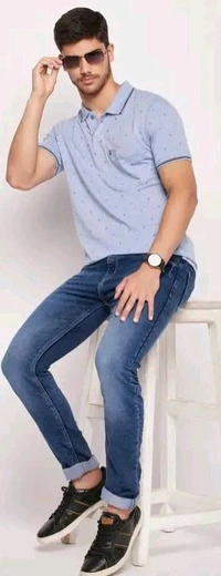 UNIBERRY Men's Cotton Half Sleeves Printed Polo Neck T-shirtName: UNIBERRY Men's Cotton Half Sleeves Printed Polo Neck T-shirtFabric: Cotton BlendSleeve Length: Short SleevesPattern: PrintedNet Quantity (N): 1Sizes:M (Chest Size: 40 in, Length Size: 27 in) L (Chest Size: 42 in, Length Size: 28 in) XL (Chest Size: 44 in, Length Size: 29 in) XXL (Chest Size: 46 in, Length Size: 30 in - XXXL
