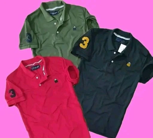 Cotton Casual Regular Fit Matty Half Sleeves Mens Polo Neck T-Shirt Pack Of 3 || Men summer t-shirt - S