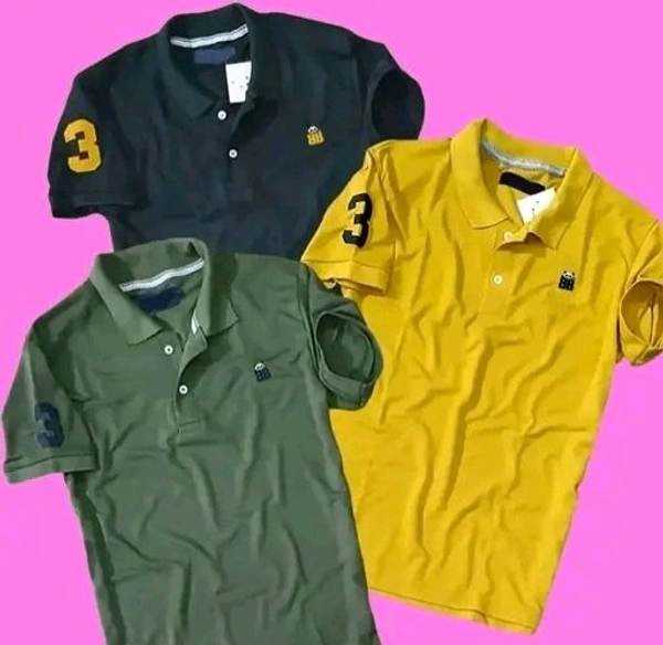 Cotton Casual Regular Fit Matty Half Sleeves Mens Polo Neck T-Shirt Pack Of 3 || Men summer t-shirt - XL