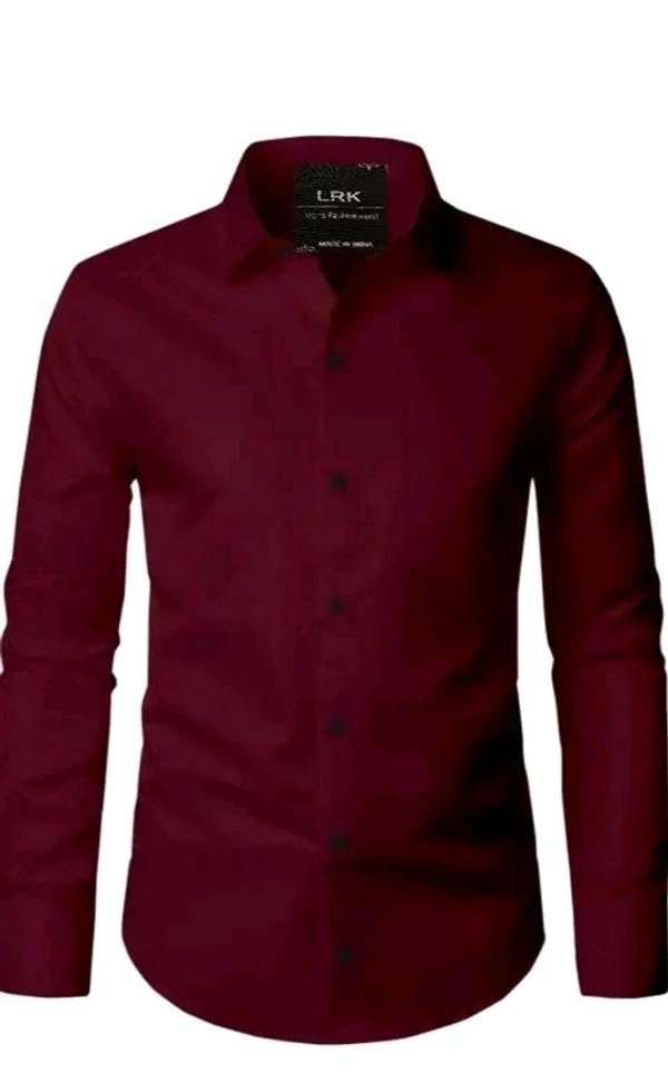 Banana Plug Men's Solid Slim Spread Collar White Shirts - M, Blush Pink