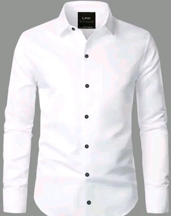 Banana Plug Men's Solid Slim Spread Collar White Shirts - M, Deep Sea Green