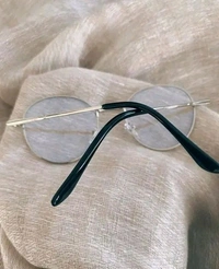 Women Silver Metal Round , UV Protected Sunglasses 