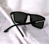 Men Black Rubber Square , UV Protected Iron Man Sunglasses 