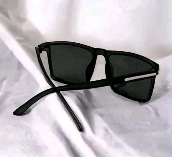 Men Black Rubber Square , UV Protected Iron Man Sunglasses 