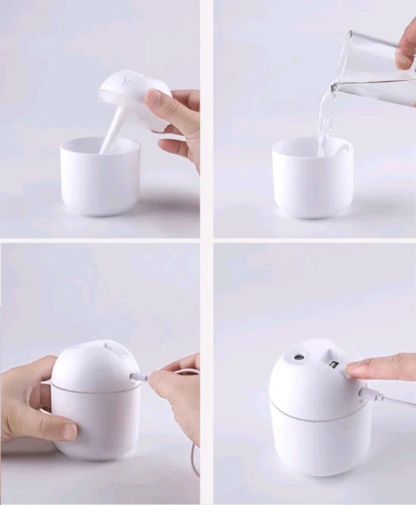 Ultrasonic 220ml Mini Humidifier Aroma Oil Diffuser USB Cool Mist Humidifier with Colorful Night Light for Home Car