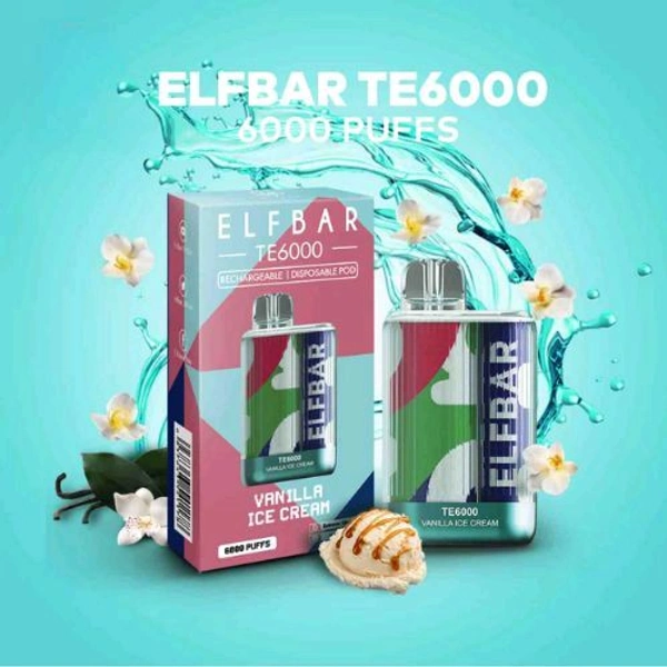 ELFBAR TE6000 (UAE)ORIGINAL|VANILLA ICE CREAM