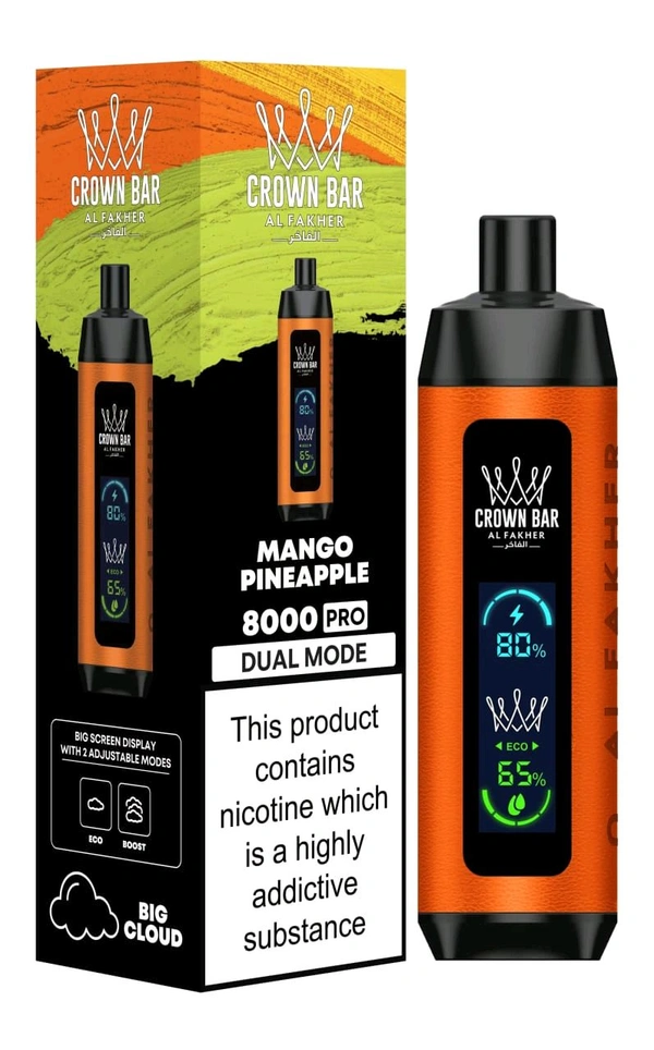 Al Fakher Crown Bar 8000 Pro - MANGO PINEAPPLE
