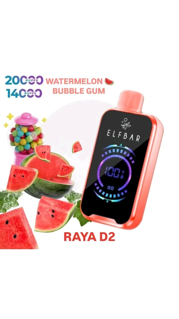 ELFBAR RAYA D2 l Watermelon bubble gum  - Watermelon bubble gum