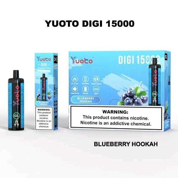 Yuoto DIGI 15000 Blueberry Hookah Dual Mesh Disposable Vape - BLUEBERRY HOOKAH