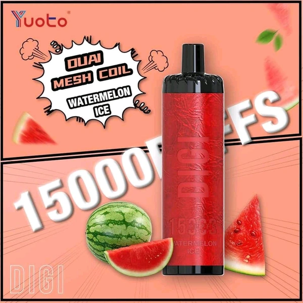 Yuoto DIGI 15000 Watermelon Ice Dual Mesh Disposable Vape