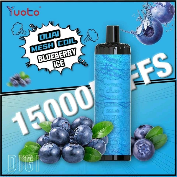 Yuoto DIGI 15000 Blueberry Ice Dual Mesh Disposable Vape  - Blueberry Ice