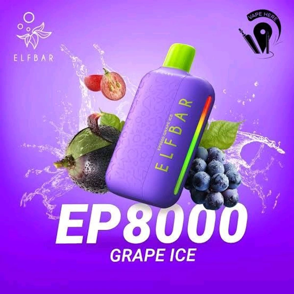 ELFBAR EP8000 PUFF l Grape Ice - Grape Ice