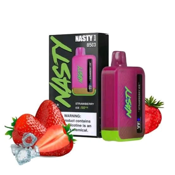 NASTY 8500PUFFS l strawberry ice 🧊 🍓  - strawberry ice