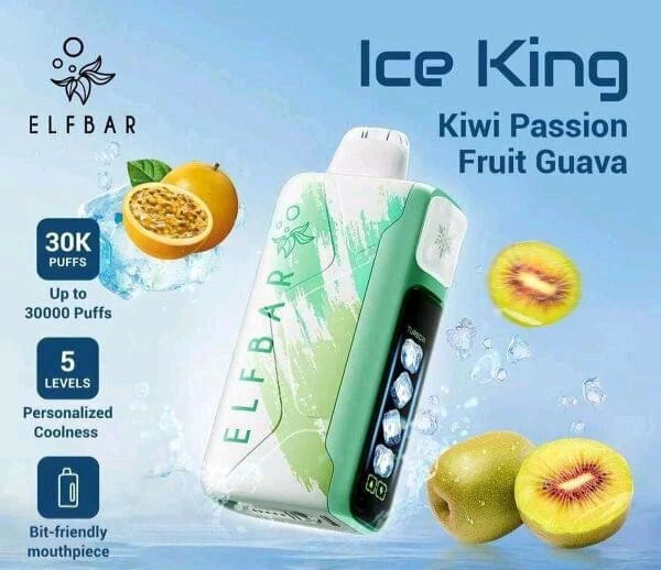 ELFBAR ICE KING 30000 PUFF - ⁠KIWI PASSIONFRUIT GUAVA