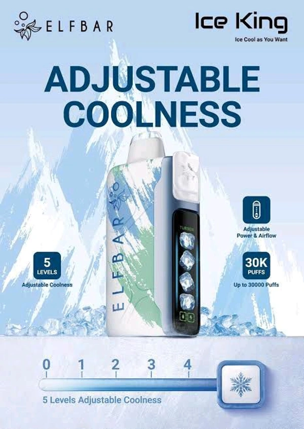 ELFBAR ICE KING 30000 PUFF - ⁠BLUERAZZ ICE