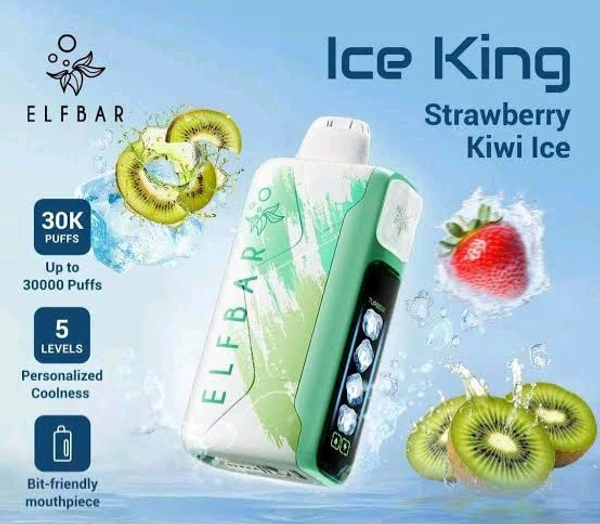 ELFBAR ICE KING 30000 PUFF - ⁠STRAWBERRY KIWI ICE
