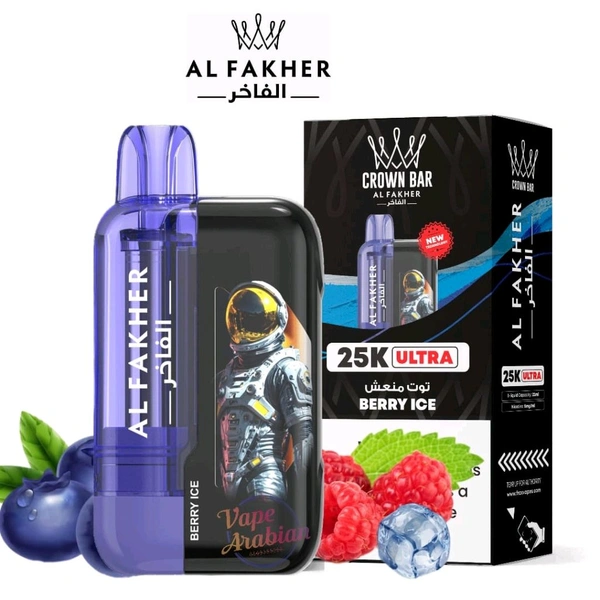 Al Fakher Crown 25000 Puffs - Berry🫐Ice