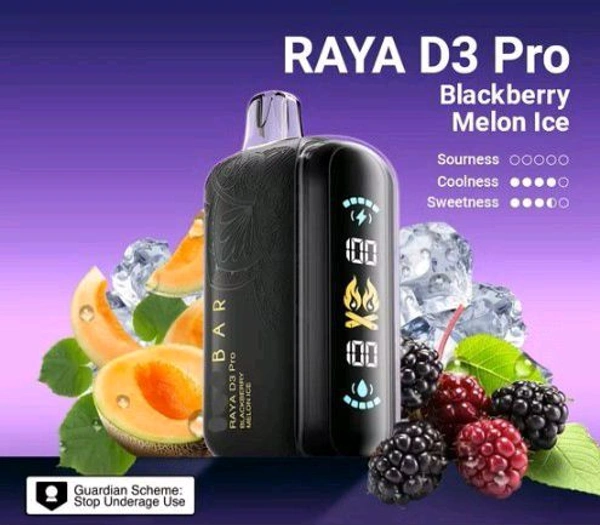 ELFBAR RAYA D3 PRO - BLACKBERRY MELON ICE