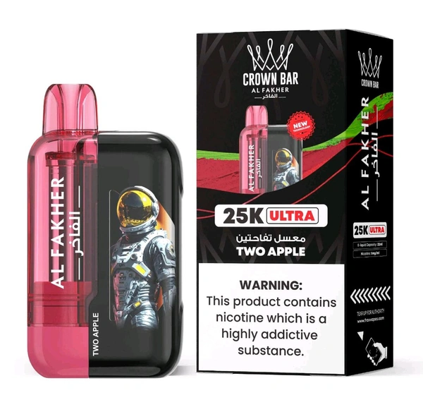 Al Fakher Crown Bar(ULTRA) 25000 Puffs - Two Apple