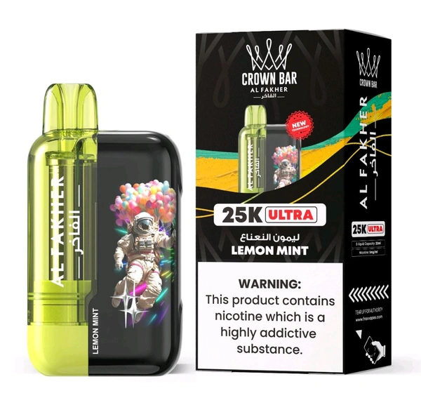 Al Fakher Crown Bar(ULTRA) 25000 Puffs - Lemon🍋Mint