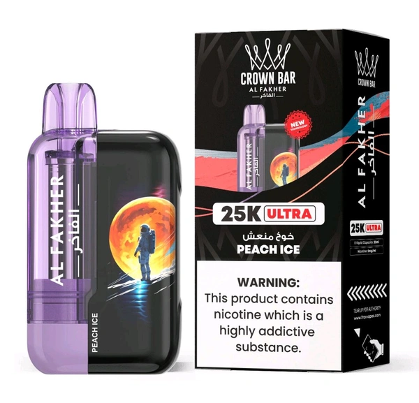 Al Fakher Crown Bar(ULTRA) 25000 Puffs - Peach🍑Ice