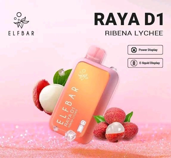 ELFBAR RAYA D1 13000 puff
 - Ribena Lychee