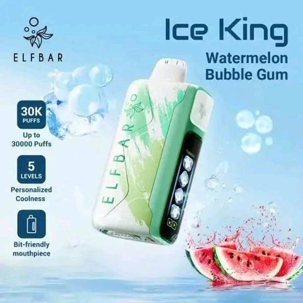  Elf Bar Ice King 30000 - Watermelon Bubble Gum
