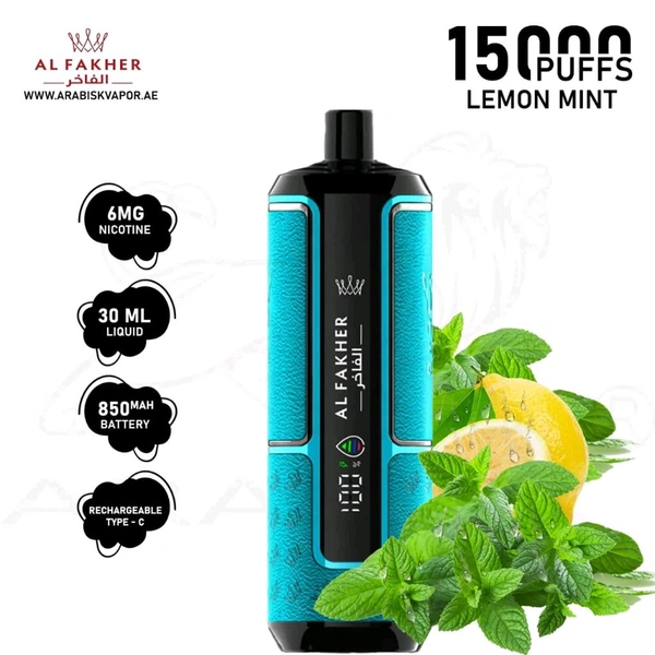 Al Fakher Crown Bar 15000 Hypermax Vape*
 - Lemon🍋Mint