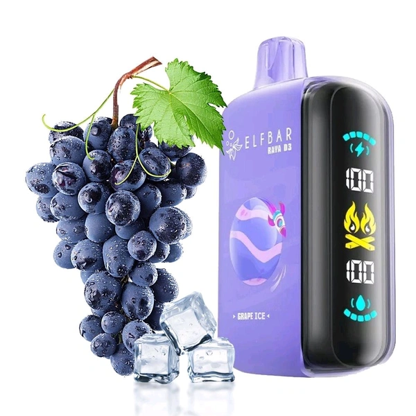 ELFBAR RAYA D3 25000 PUFFS  - Grape Ice