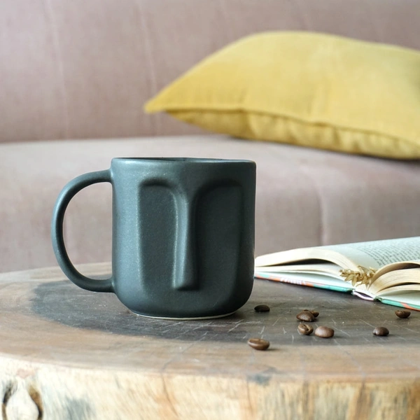 Face Coffee Mug (Single) - Black, 200ml