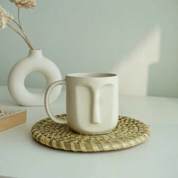 Face Coffee Mug (Single) - White, 350ml