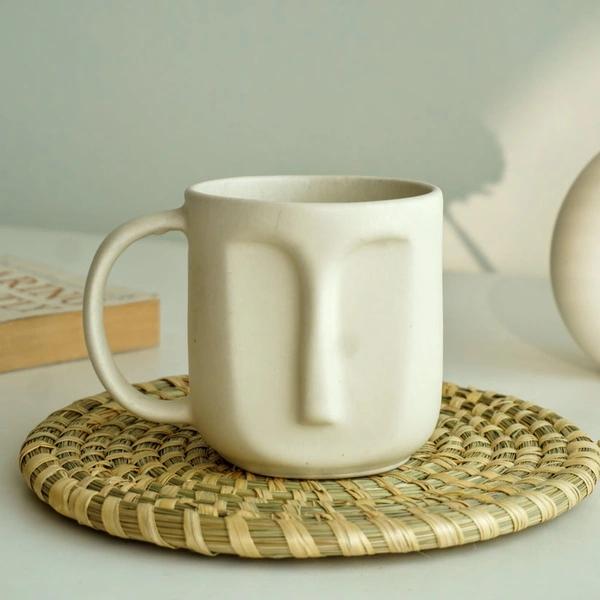 Face Coffee Mug (Single) - White, 350ml