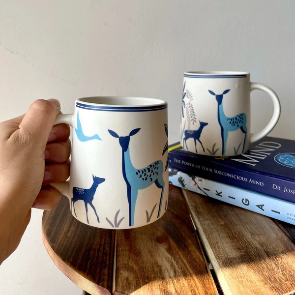Nature Forest Coffee Mug (Single) - Satin Linen, 200ml
