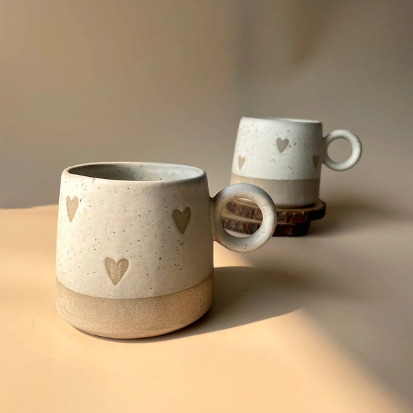 Brown Heart Coffee Mug (Single) - 250ml